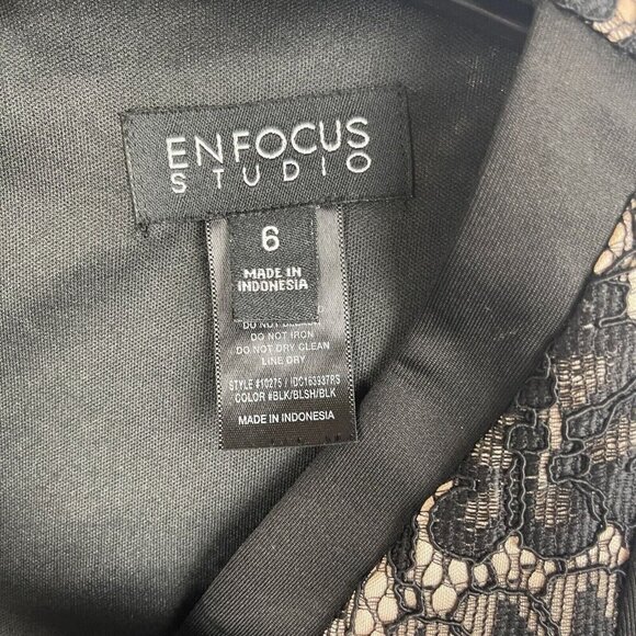 Enfocus Studio Women Sleeveless Lace Bodycon Casual Dress Size 6 - Picture 3 of 7